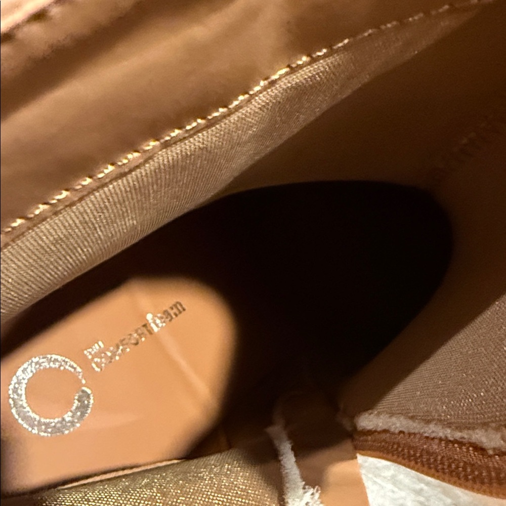 Journee Collection Marnnie Platform Ankle Bootie Tan Size 9.5 Block Heel NWOB - Picture 12 of 12
